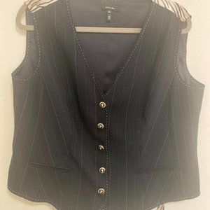 Escada black vest - with tiger striped back